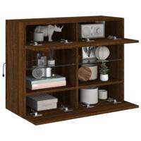 Tv-wandmeubel met LED 78,5x30x60,5 cm bruin eikenkleur - thumbnail