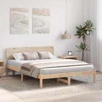 Bedframe met hoofdeinde Naturel 160 x 200 cm Massief grenenhout - thumbnail