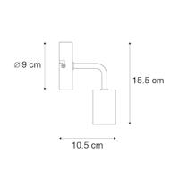QAZQA Moderne wandlamp zwart 15,5 cm - Facile - thumbnail