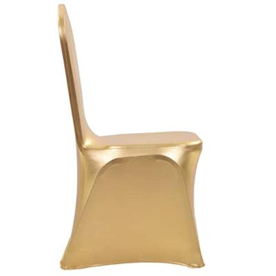 VidaXL 6 st stoelhoezen stretch goud VidaXL 6 st stoelhoezen stretch goud