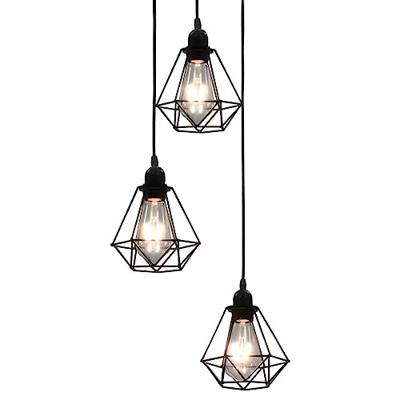 VidaXL Plafondlamp met diamantvorm 3xe27 zwart