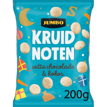 Jumbo Kruidnoten Witte Chocolade & Kokos 200 g Jumbo Kruidnoten Witte Chocolade & Kokos 200 g