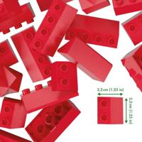 Hubelino dakpannenset bouwblokjes, 124dlg. - thumbnail