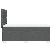 Boxspring met matras stof donkergrijs 160x200 cm - thumbnail