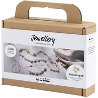 Creativ Company Mini hobbyset sieraden, halskettingen en armband, roze, 1 doos - thumbnail