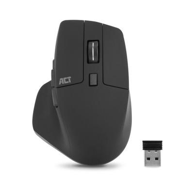 ACT AC5151 Draadloze Muis | 1000-2400 DPI | Stille Klik | USB-A Ontvanger | Ergonomisch ontwerp | Zwart
