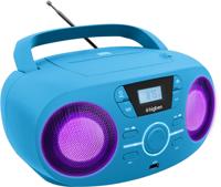 BIGBEN CD61BLUSB Draagbare Radio Cd Usb Blauw + Lichtgevende Luidsprekers - thumbnail