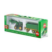 Siku 1843 John Deere met voorlader en trailer 1:87 - thumbnail