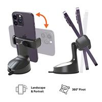 Kenu Airbase Ultra Premium iPhone auto houder met zuignap - Black - thumbnail