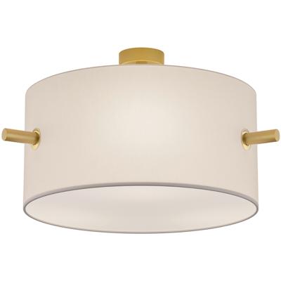 LED Plafondlamp - Plafondverlichting - Trion Coleno - E27 Fitting - Rond - Mat Goud - Aluminium
