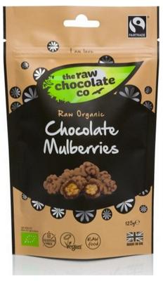 The Raw Chocolate Co Biologische Chocolate Mulberries 125 Gram The Raw Chocolate Co Biologische Chocolate Mulberries 125 Gram