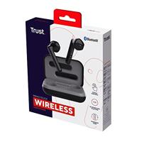 Trust Mobile Primo Touch Draadloze Bluetooth Oordopjes Wireless Earphones, 10 Uur Speeltijd in Totaal, Ingebouwde Microfoon, TWS, voor PC, Laptop, Smartphone, Tablet - Zwart - thumbnail