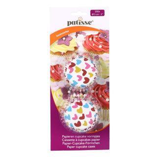 Patisse Papieren Cupcakevormpjes Hartje 5 cm 200 Stuks