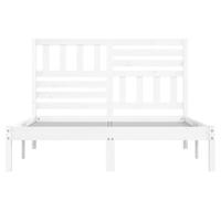 Bedframe massief grenenhout wit 140x190 cm - thumbnail