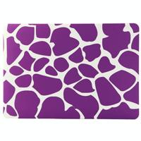 MacBook Air 13.3 inch Paars wit patroon hard Kunststof Hoesje / Case - thumbnail