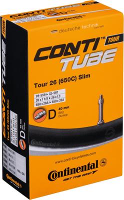 Continental schlauch "tour 26 slim" conti tube tour 26" 28/32-559/597 d40 sli Continental schlauch "tour 26 slim" conti tube tour 26" 28/32-559/597 d40 sli