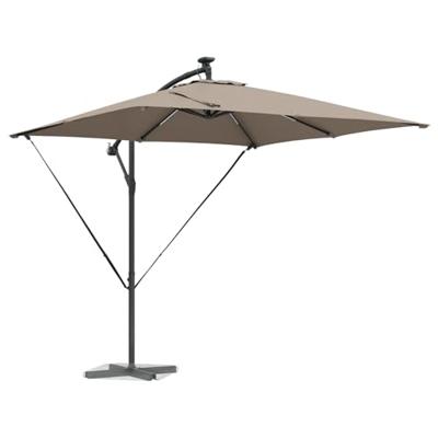 VidaXL Cantilever banana parasol taupe 249 x 249 x 250 cm VidaXL Cantilever banana parasol taupe 249 x 249 x 250 cm