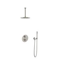 Hotbath Buddy - Inbouw Regendoucheset - Thermostatisch - Plafondbuis 30 cm - Hoofddouche 250 mm - Staafhanddouche - met 2-Weg Stop-Omstel - Waterbesparend - V02 - thumbnail