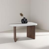 Nohr Organische Bijzettafel 'Jenea' 70 x 45cm, kleur Mokka/Betonlook - thumbnail