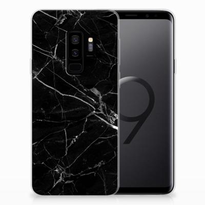 Samsung Galaxy S9 Plus | TPU | Siliconen hoesje | Marmer Zwart - Origineel Cadeau Vader
