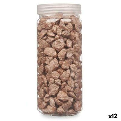 Decoratieve stenen Gift Decor Bruin 10 - 20 mm 700 g 6,2 x 15,3 x 6,2 cm (12 Stuks)