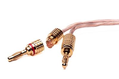AGS71 Luidsprekerconnector Stekker, recht Aantal polen: 1 Goud 2 stuk(s)