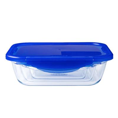 PYREX COOK & GO Rechthoekige bewaarschaal 3,3l 30x23cm + blauw deksel PYREX COOK & GO Rechthoekige bewaarschaal 3,3l 30x23cm + blauw deksel