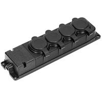 Orno SWD Tafelcontactdoos PROF zwart IP44 4V met klep - 6871956 - thumbnail