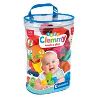 Clementoni baby soft clemmy blokken met opbergtas - 40dlg. - thumbnail