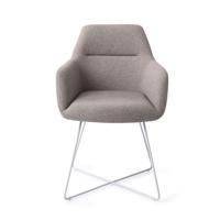Jesper Home Kinko eetkamerstoel Earl Grey cross white - thumbnail