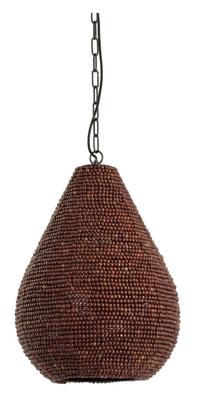 Light & Living Hanglamp 'Kabinda' Kralen, 40cm, kleur Donkerbruin