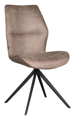 LABEL51 Eetkamerstoel 'Comfy' Micro suede, kleur Taupe