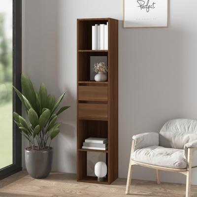 Boekenkast 36x30x171 cm bewerkt hout bruineikenkleurig Boekenkast 36x30x171 cm bewerkt hout bruineikenkleurig