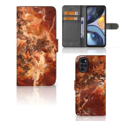 Motorola Moto G22 | Bookcase | Marmer Bruin