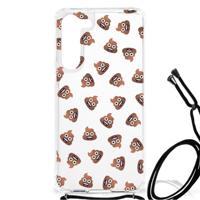 Doorzichtige Silicone Hoesje voor Samsung Galaxy S23 Plus Poep Emojis - thumbnail