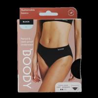 Boody Menstruatieondergoed Bikinislip Zwart Licht / Normaal Maat L - thumbnail