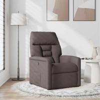 Fauteuil verstelbaar stof donkerbruin - thumbnail