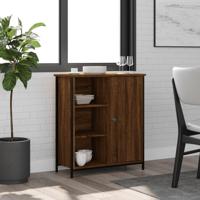 Dressoir 70x30x80 cm bewerkt hout bruin eikenkleur - thumbnail