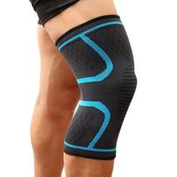 1 paar comfortabel ademend elastische Nylon sport brei knie Pads Size:M(Blue) - thumbnail