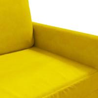 Tweezitsbank 120 cm fluweel geel - thumbnail