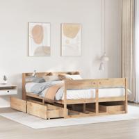 Bedframe zonder matras massief grenenhout 140x200 cm - thumbnail