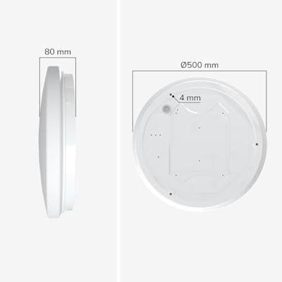 LED Plafondlamp rond - CCT Lichtkleur instelbaar (3000K, 4000K & 6500K) - 36W 3900 lumen (108lm/w) - Diameter 50 cm - IP20 stofdicht voor binnen LED Plafondlamp rond - CCT Lichtkleur instelbaar (3000K, 4000K & 6500K) - 36W 3900 lumen (108lm/w) - Diameter 50 cm - IP20 stofdicht voor binnen