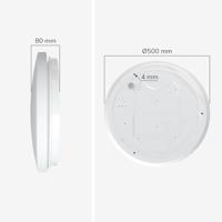 LED Plafondlamp rond - CCT Lichtkleur instelbaar (3000K, 4000K & 6500K) - 36W 3900 lumen (108lm/w) - Diameter 50 cm - IP20 stofdicht voor binnen - thumbnail