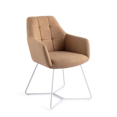 Jesper Home Eetkamerstoel 'Noto' Beehive White, kleur Toasted Toffee