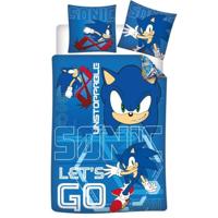 Sonic Dekbedovertrek Lets Go - Blauw - 65 X 65 cm Polykatoen - thumbnail