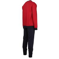 Gotzburg Pyjama V-hals met boorden rood - thumbnail