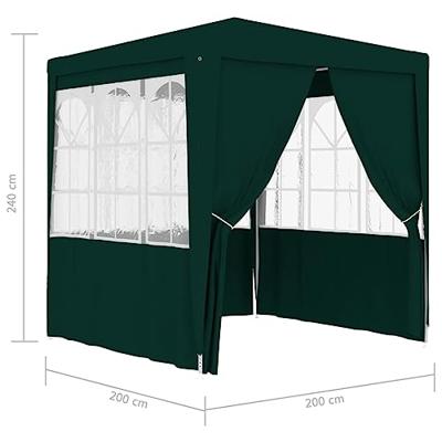 Partytent met zijwanden professioneel 90 g/m 2x2 m groen - thumbnail