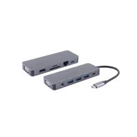 SHIVERPEAKS® Basic-S-USB-dock USB-C multiport dockingstation, 11-in-1, HDMI, VGA, PD, hub, SD, LAN, AUX - thumbnail