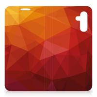 Stand Case voor Samsung Galaxy A13 (5G) | Samsung Galaxy A04s Polygon Red - thumbnail