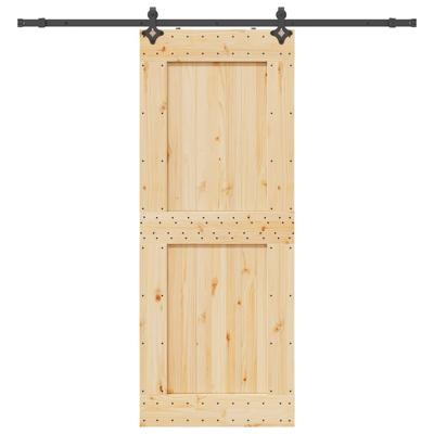 Schuifdeur met beslag 90x210 cm massief grenenhout